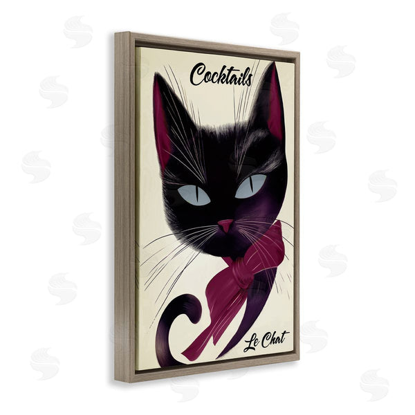 Stupell Industries Annabelle Hall | Cocktails Le Chat Poster Wall Art