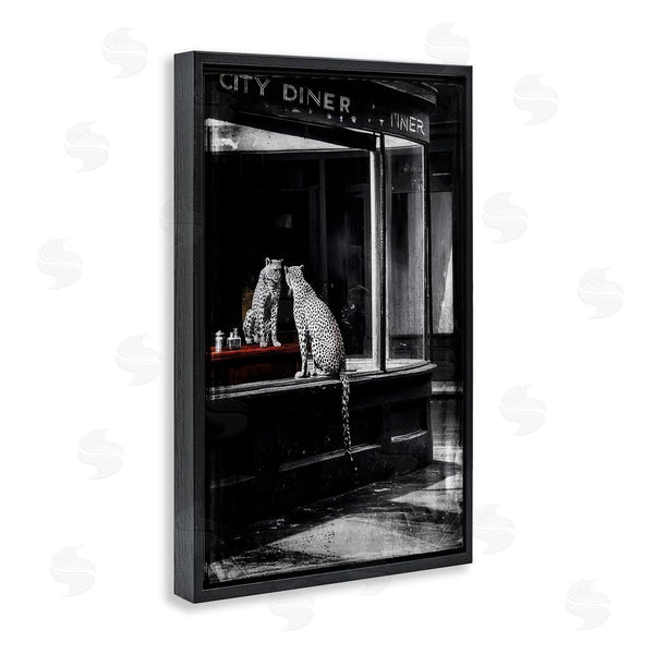 Stupell Industries Annabelle Hall | Diner Noir Leopard Reflection