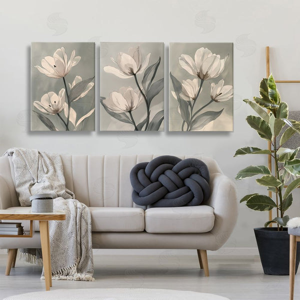 Stupell Industries Annabelle Hall | Flower Trios Portraits