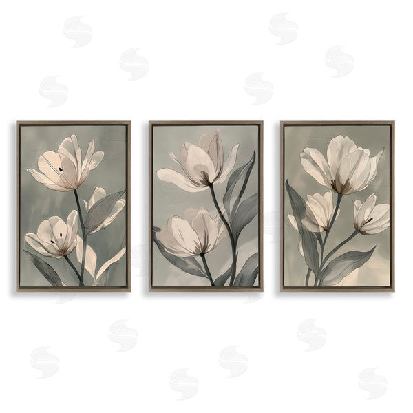 Stupell Industries Annabelle Hall | Flower Trios Portraits