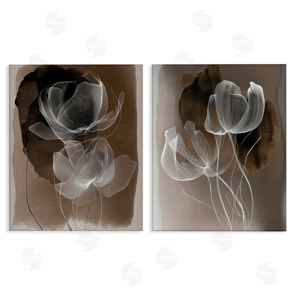 stupell industries Annabelle Hall | Mocha Toned Gossamer Roses