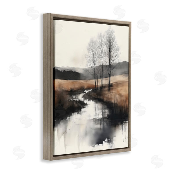 Stupell Industries Annabelle Hall | Sepia Countryside River Wall Art