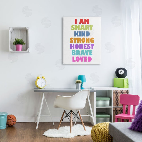 Stupell Industries Anne Bailey | I Am Smart Self Worth Reassuring Text Sign Wall Art