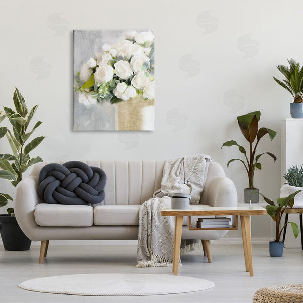 Stupell Industries Anne Bailey | Romantic White Roses Arrangement Wall Art