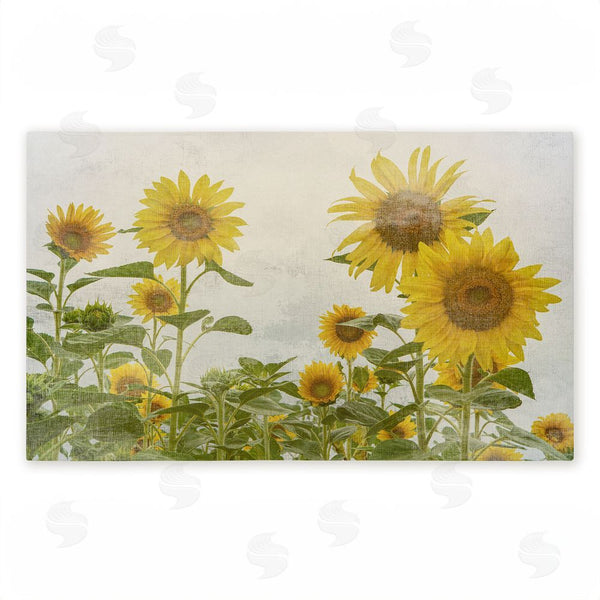 stupell industries Anne Bailey | Sunny Mood Flower Field Non-Woven Door Mat