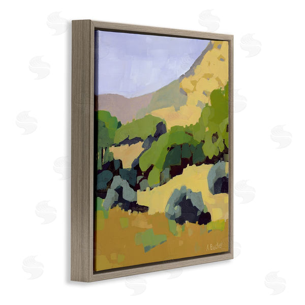 Stupell Industries Anne Becker | Green Hillside Meadow Abstract Country Landscape