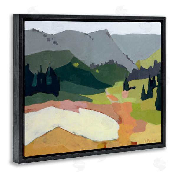 Stupell Industries Anne Becker | Winter Thawed Abstract Snow Mountain Landscape