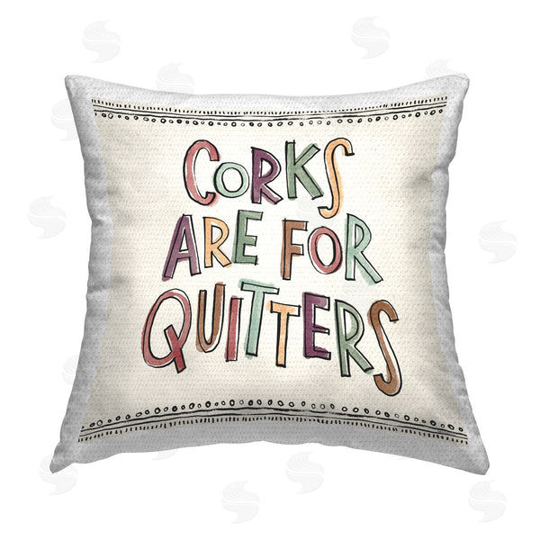 Stupell Industries Anne Tavoletti | Corks For Quitters Printed Throw Pillow