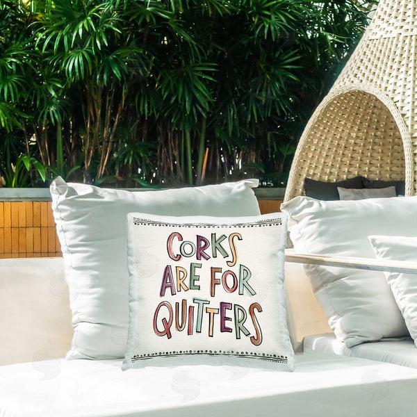 Stupell Industries Anne Tavoletti | Corks For Quitters Printed Throw Pillow