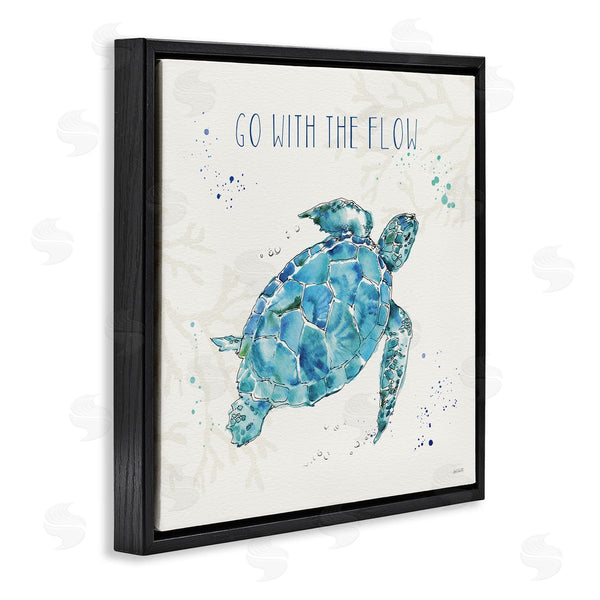 Stupell Industries Anne Tavoletti | Go With The Flow Turtle Tortoise