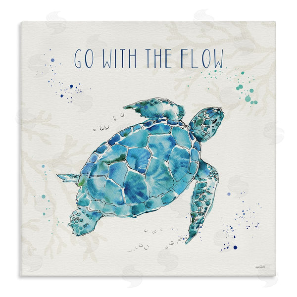 stupell industries Anne Tavoletti | Go with the Flow Turtle Tortoise