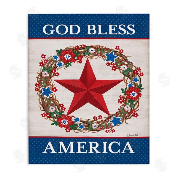 stupell industries Annie LaPoint | God Bless America Wreath Wall Art