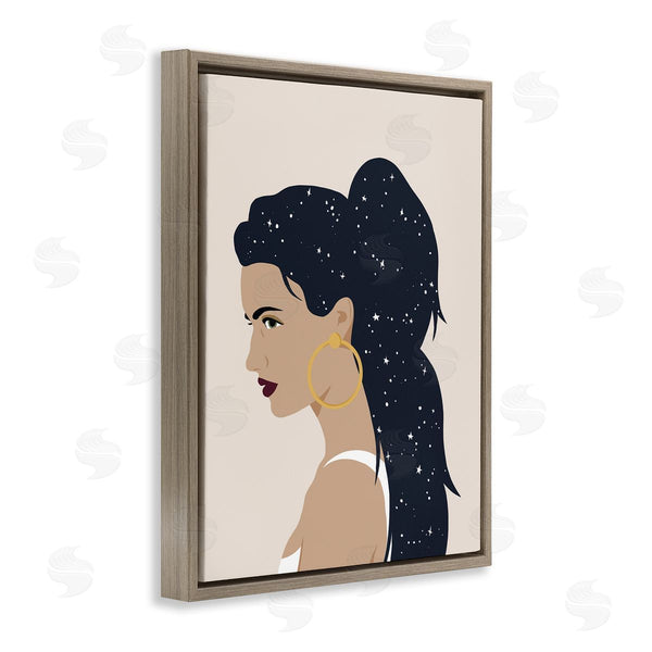 Stupell Industries Annie Warren | Stars In Hair Glam Female Portrait Constellations
