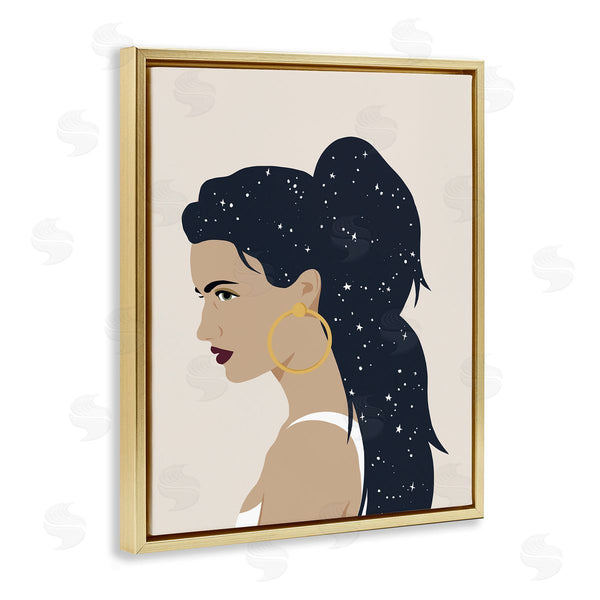 Stupell Industries Annie Warren | Stars In Hair Glam Female Portrait Constellations