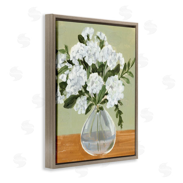 Stupell Industries Annie Warren | White Hydrangea Flower Bouquet Vase Still Life Wall Art