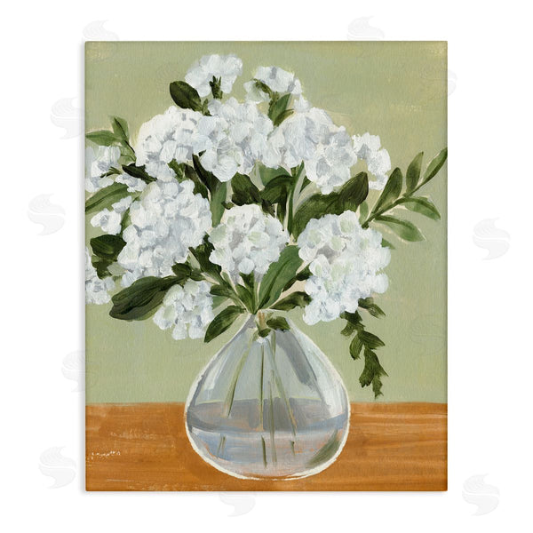 stupell industries Annie Warren | White Hydrangea Flower Bouquet Vase Still Life Wall Art