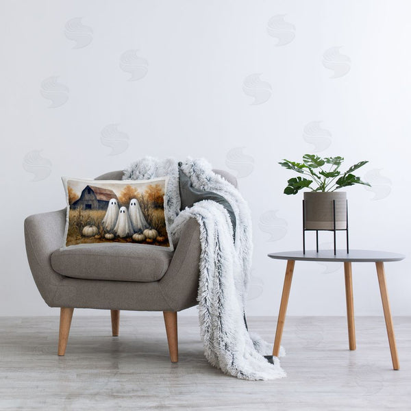 Stupell Industries Antony Smith | Ghost Trio On Pumpkin Farm Printed Throw Pillow