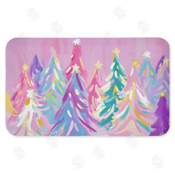 stupell industries Arlington Prints | Abstract Pastel Christmas Trees Anti-Fatigue Mat