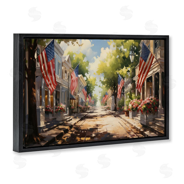 Stupell Industries Arlington Prints | American Flag Lined Street Wall Art