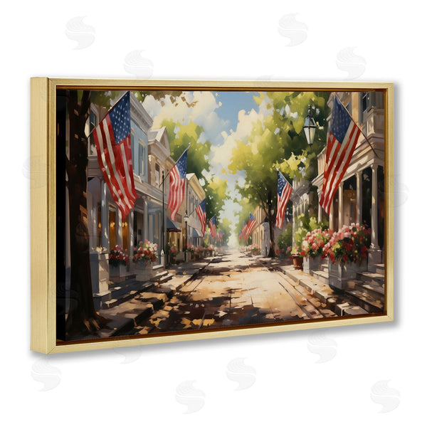 Stupell Industries Arlington Prints | American Flag Lined Street Wall Art