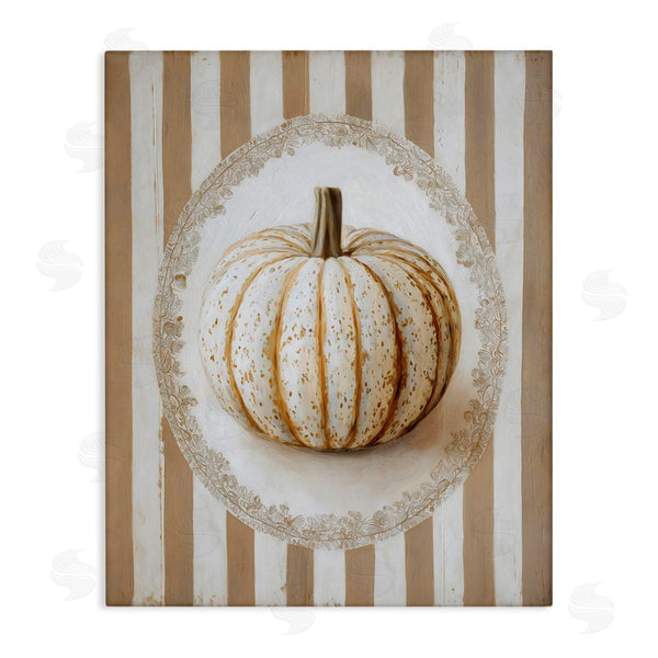 stupell industries Arlington Prints | Beige Stripes Pumpkin Wall Art