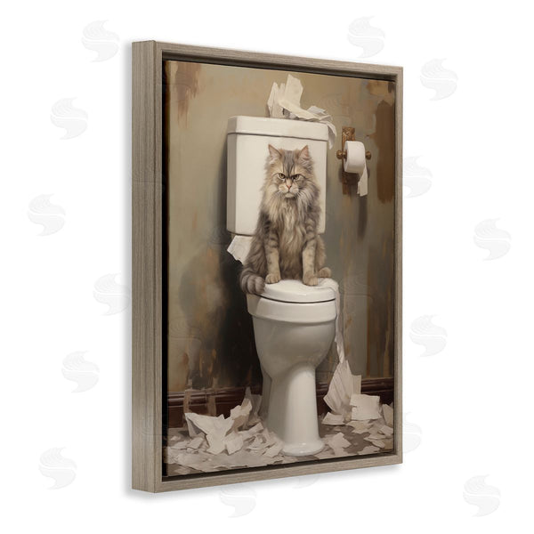 Stupell Industries Arlington Prints | Cat & Torn Toilet Paper