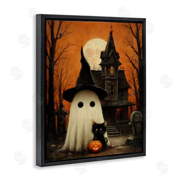 Stupell Industries Arlington Prints | Cute Ghost & Haunted House Wall Art