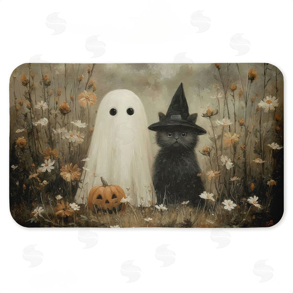 stupell industries Arlington Prints | Ghost & Black Kitten Anti-Fatigue Mat