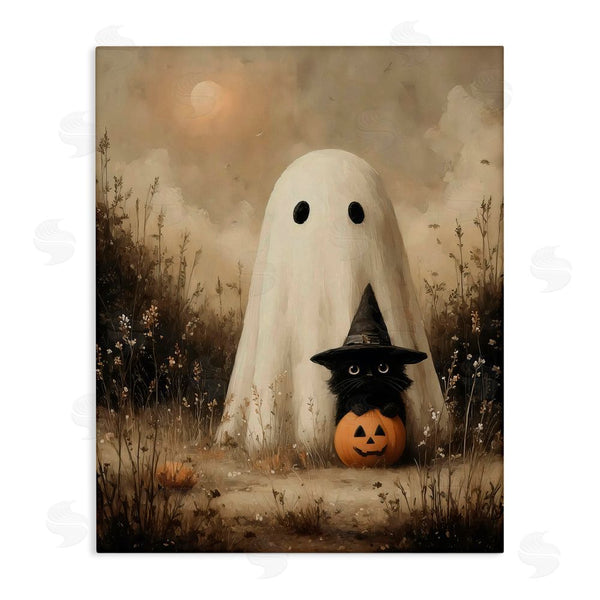 stupell industries Arlington Prints | Ghost & Black Kitten Wall Art