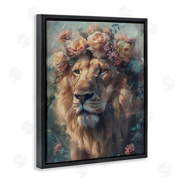 Stupell Industries Arlington Prints | Lion With Rose Garland