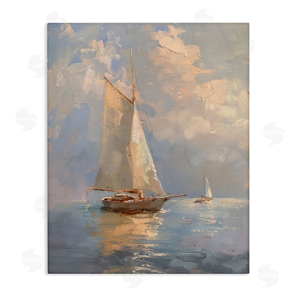 stupell industries Arlington Prints | Maritime Ship on Cloudy Sea Wall Art
