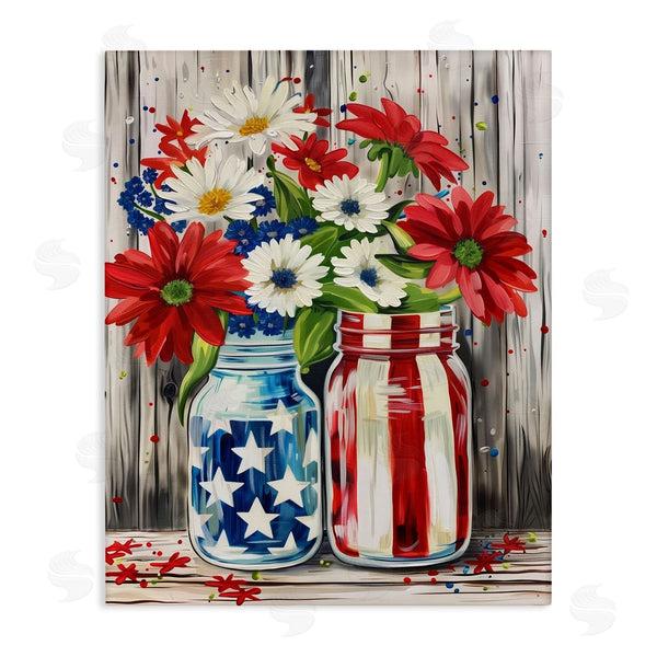 stupell industries Arlington Prints | Patriotic Flower Jars