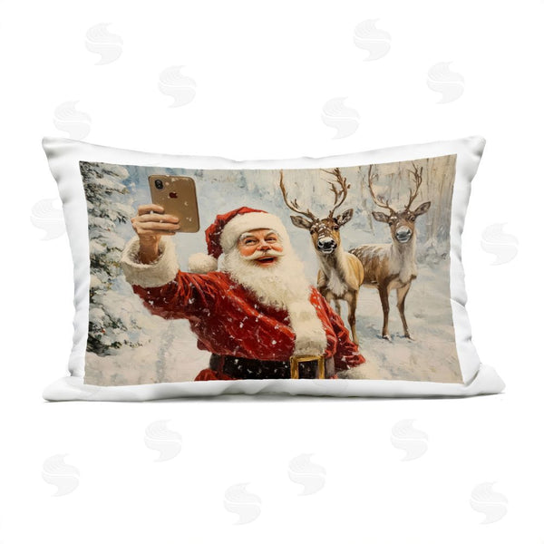 Stupell Industries Arlington Prints | Santa & Reindeer Selfie Printed Throw Pillow