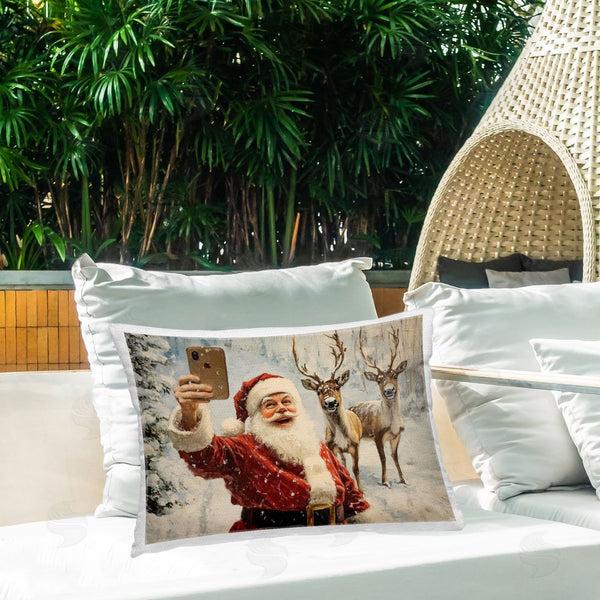 Stupell Industries Arlington Prints | Santa & Reindeer Selfie Printed Throw Pillow
