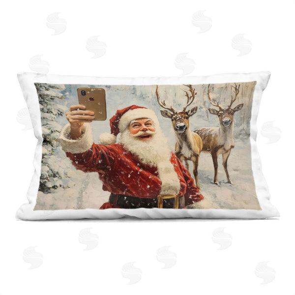 stupell industries Arlington Prints | Santa & Reindeer Selfie Printed Throw Pillow