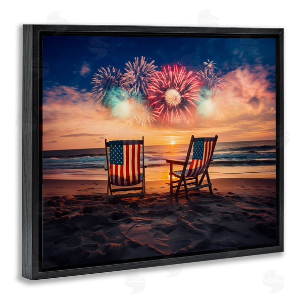 Stupell Industries Arlington Prints | Summer Fireworks At Beach Wall Art