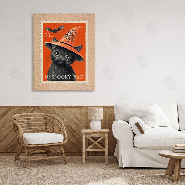 Stupell Industries Arlington Prints | Vintage Black Cat Stamp Wall Art