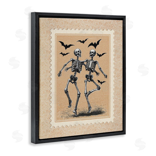 Stupell Industries Arlington Prints | Vintage Dancing Skeletons Stamp Wall Art