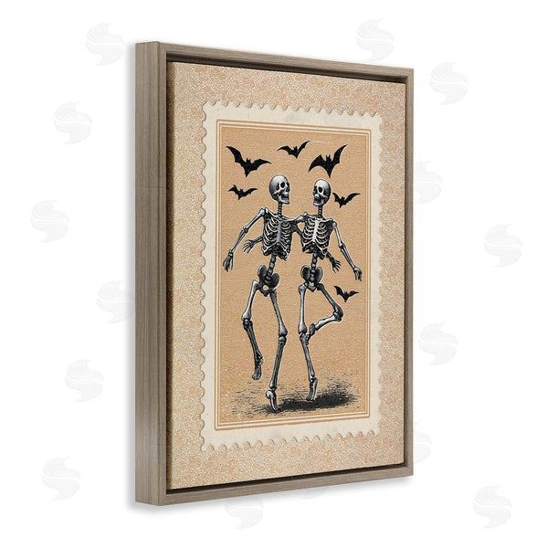 Stupell Industries Arlington Prints | Vintage Dancing Skeletons Stamp Wall Art