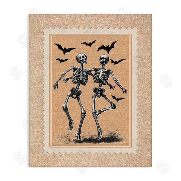 stupell industries Arlington Prints | Vintage Dancing Skeletons Stamp Wall Art