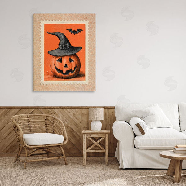 Stupell Industries Arlington Prints | Vintage Jack-o-Lantern Stamp Wall Art