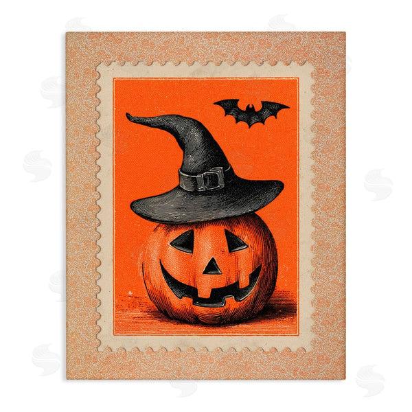 stupell industries Arlington Prints | Vintage Jack-o-Lantern Stamp Wall Art