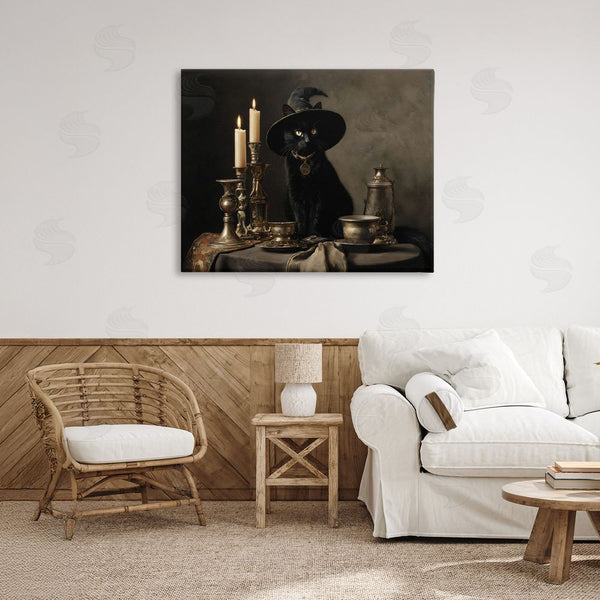 Stupell Industries Arlington Prints | Vintage Witchy Black Cat Wall Art