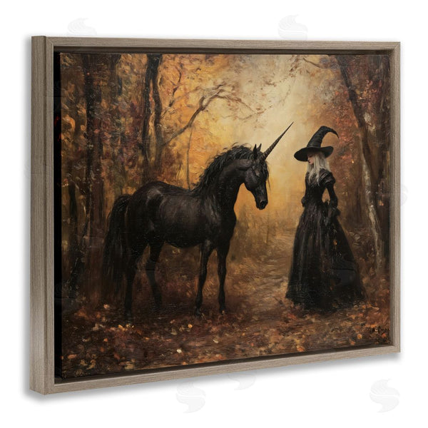 Stupell Industries Arlington Prints | Witch & Black Unicorn Wall Art
