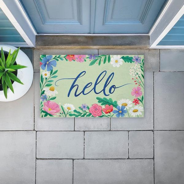 Stupell Industries Arrolynn Weiderhold | Dream Garden Hello Non-Woven Door Mat