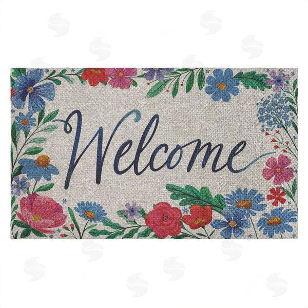 stupell industries Arrolynn Weiderhold | Dream Garden Welcome Faux Sisal Door Mat