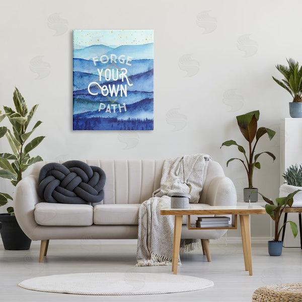 Stupell Industries Arrolynn Weiderhold | Forge Your Own Path Layered Mountain Peaks Wall Art