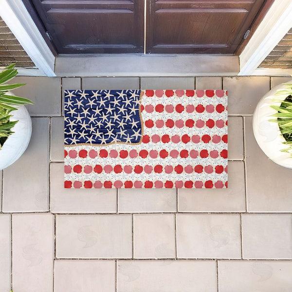 Stupell Industries Arrolynn Weiderhold | Nautical Vibe Flag Non-Woven Door Mat