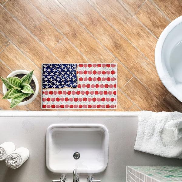 Stupell Industries Arrolynn Weiderhold | Nautical Vibe Flag Plush Bath Mat