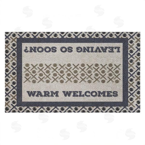 stupell industries Arrolynn Weiderhold | Patterned Dual Message Entry Faux Sisal Door Mat